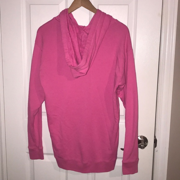 Pink long sleeve zip up sweater - Picture 2 of 2